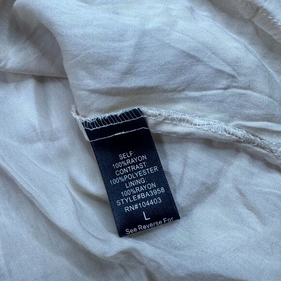 Blu Pepper Boho Lace Dress Women’s Large Ivory Crochet Lace Sleeve Babydoll - Picture 7 of 8